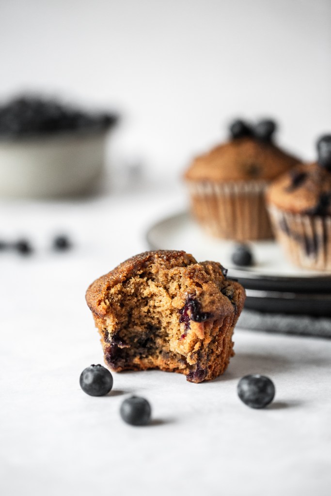 texture shot of the gluten free blueberry muffin