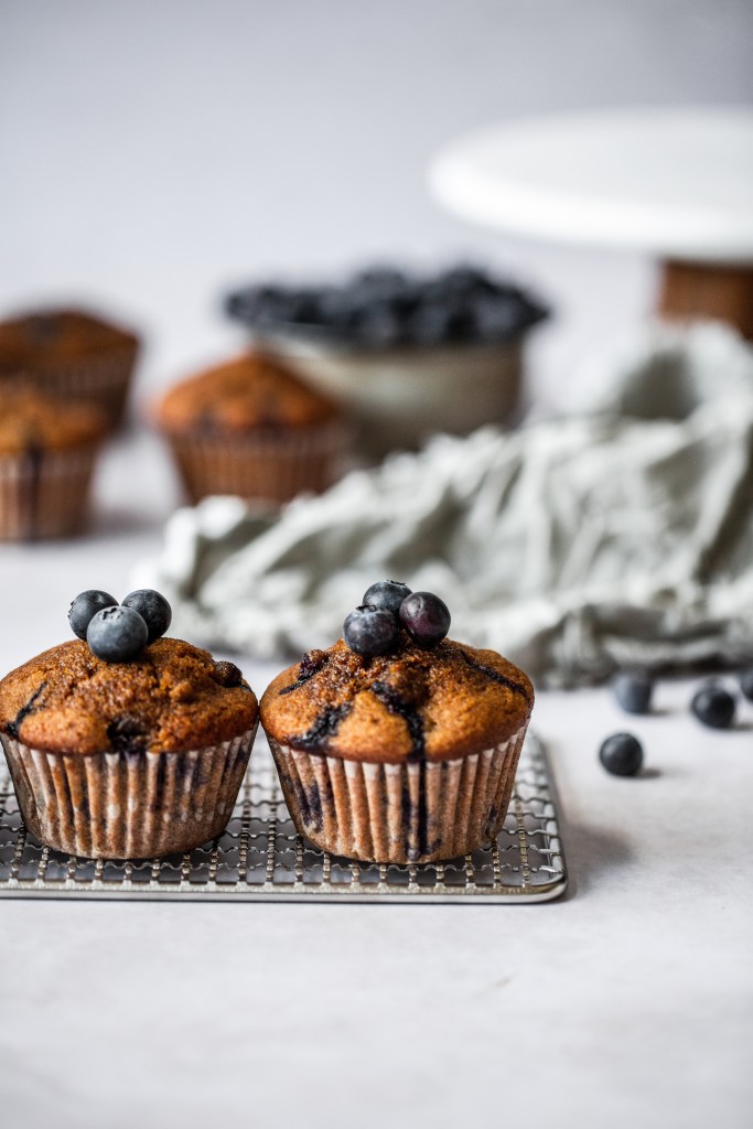 healthy gluten free blueberry muffins