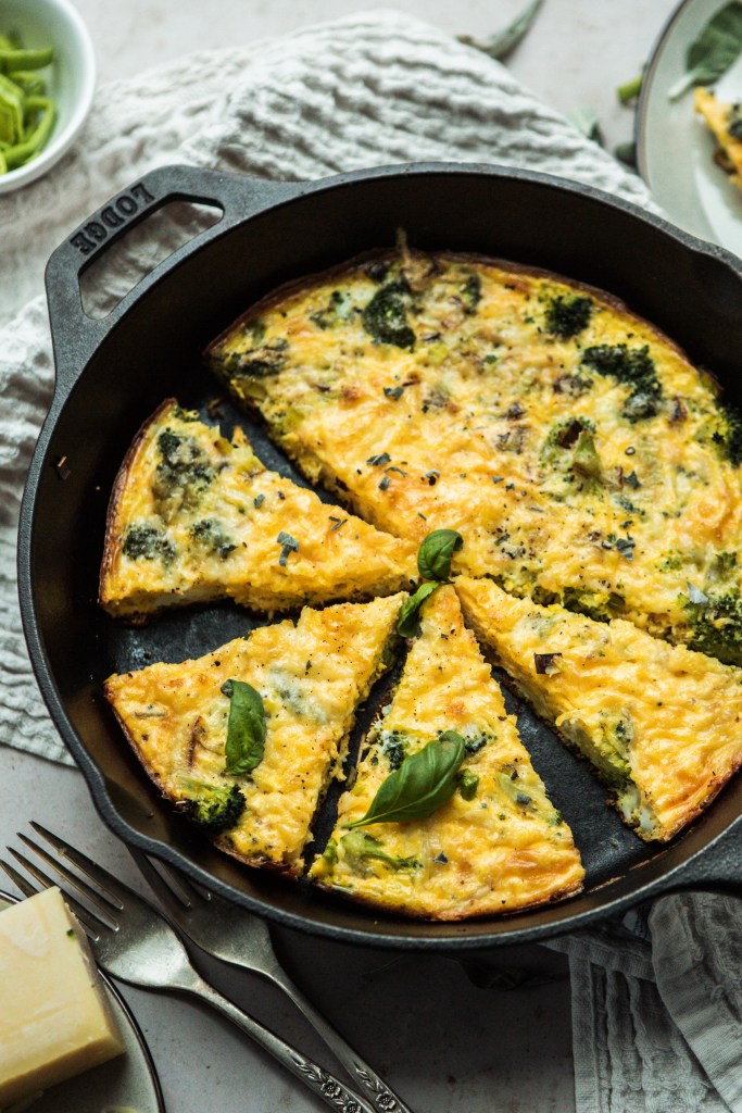 Easy Leek and Broccoli Frittata with Gruyère Tastes of Thyme